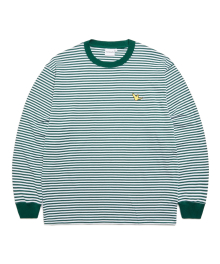 ANGEL WAPPEN STRIPE L/S T-SHIRT - D/GREEN