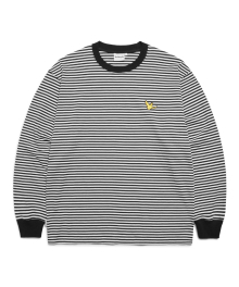 ANGEL WAPPEN STRIPE L/S T-SHIRT - BLACK