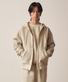 Raven Extension Hooded Zip-Up_Beige