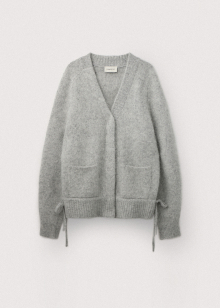 Hairy alpaca oversize cardigan_Cloud