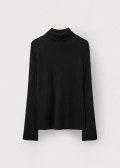 Weightless wool turtleneck pullover_Black