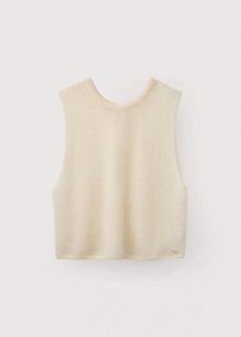 Kid mohair back slit vest_Daylight