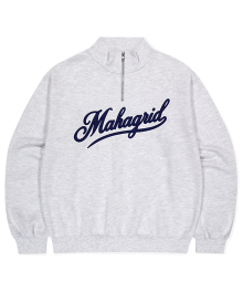 SCRIPT LOGO HALF ZIP UP LIGHT GREY(MG2EFMM482A)