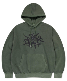 TRIBAL ECLIPSE PIGMENT HOODIE KHAKI(MG2EFMM408A)