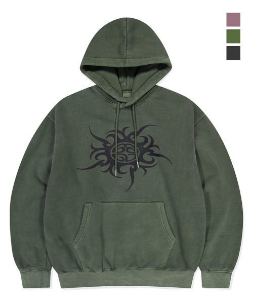 TRIBAL ECLIPSE PIGMENT HOODIE_3colors