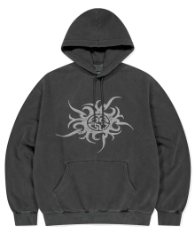 TRIBAL ECLIPSE PIGMENT HOODIE CHARCOAL(MG2EFMM408A)