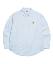 ANGEL WAPPEN STRIPE OXFORD SHIRT - SKY BLUE