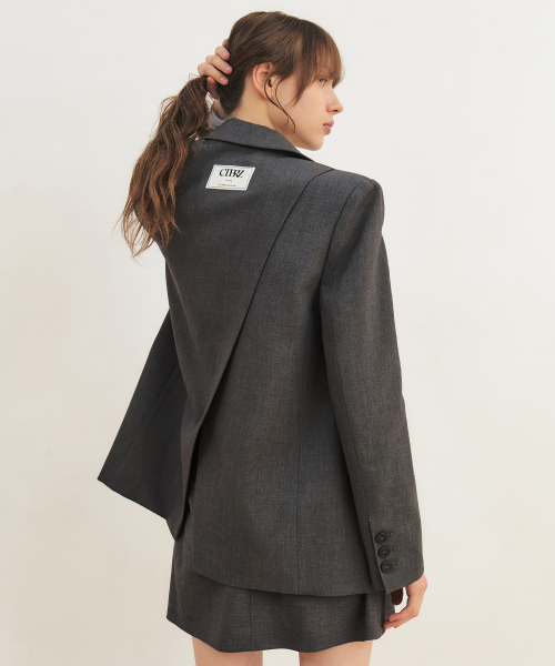 ジャケット citybreeze Wool loose fit diagonal cut single jacket_3COLORS MUSINSA | CITYBREEZE WOMAN Wool loose fit diagonal cut
