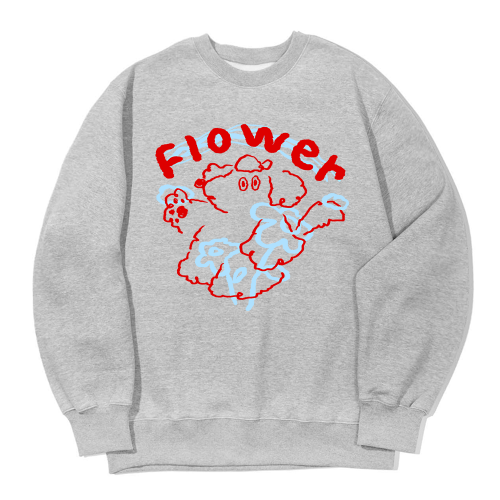 어썸어스(AWESOMEUS) RED FLOWER AND PUPPY ON HAT SWEAT SHIRTS_3 COLOR - 사이즈 & 후기 | 무신사