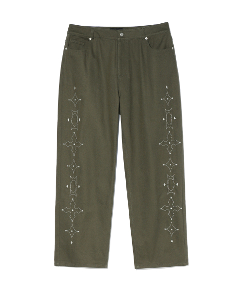 WORMHOLE STUD PANTS KHAKI