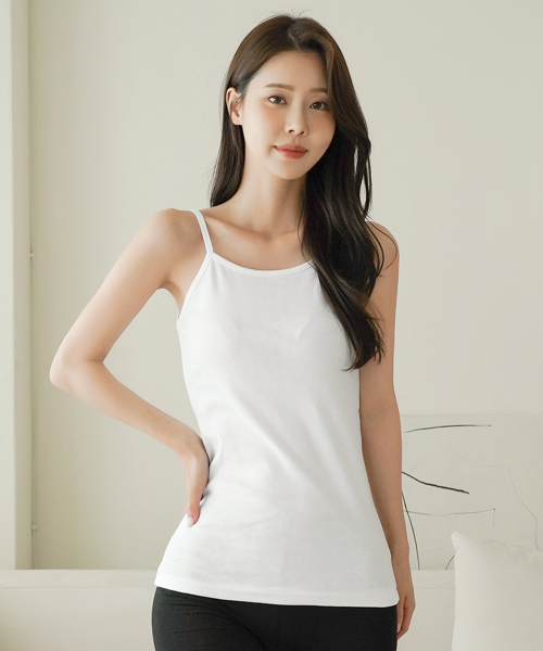 여성용 면스판 베이직 끈나시 3p