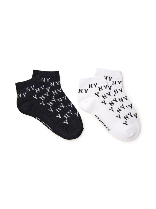 ㈜에프앤에프 [엠엘비] 모노그램 발목양말 2족세트 NY (Black) 3ASOS064N-50BKS