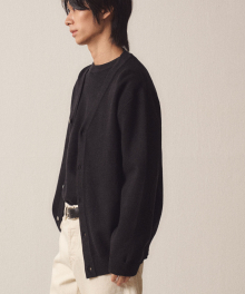 Comfortable Knit Cardigan_Black