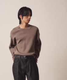 LooseFit Basic Knit_Khaki Beige