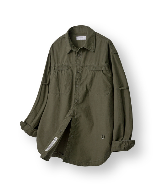 Fade Хлопок Work Рубашка [Khaki]