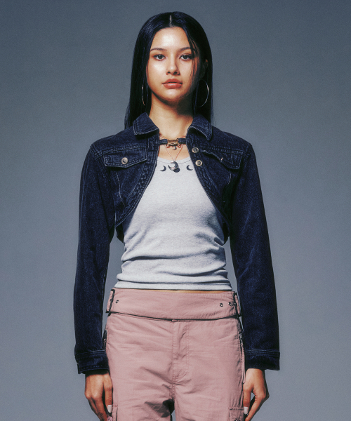 BOLERO SHAPE DENIM куртка BLACK WASHED