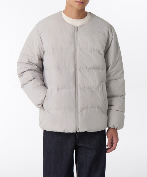 무신사 스탠다드() 데일리 푸퍼 칼라리스 패딩 재킷 [애쉬 그레이] 상품 이미지
