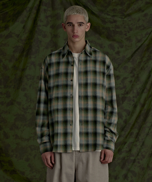 Рубашка в клетку COZY Green
