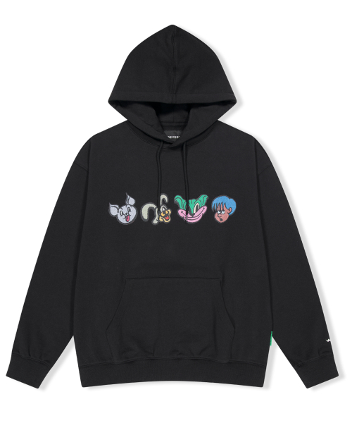 예스아이씨(YESEYESEE) PJW Friends Hoodie Black - 사이즈