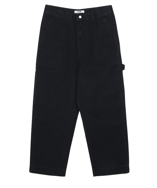 Washed Canvas Pocket Carpenter Pants Черный