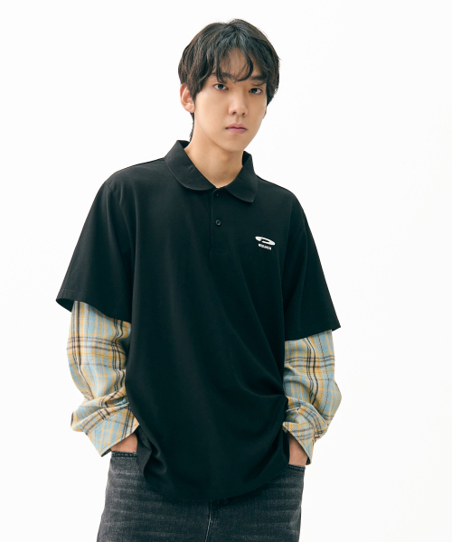 Double Layer Long sleeve PK Tee Черный