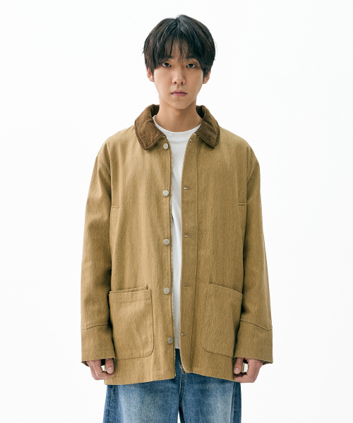 Work Safari Chore Long Jacket Коричневый