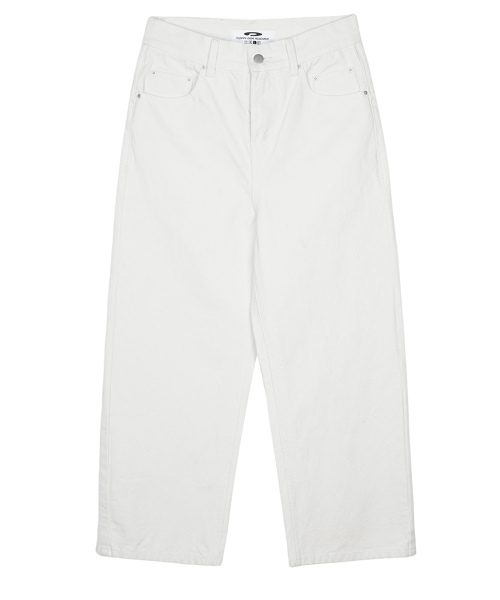 Straight Fit Canvas Хлопок Jeans Cream
