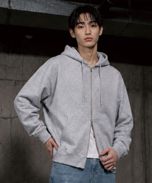 Low 2-Way Оверсайз Hoodie Zip-Up 2 Color [CRDH_4001]