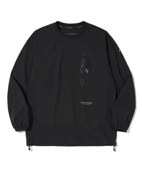 BREATHABLE длинный SLEEVE PULLOVER_BLACK_WLT032