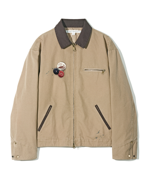 MUSINSA PARTIMENTO Badge Giveaway 3M Thinsulate VTG Washed Work Jacket Nubim Lining Beige