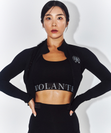 Woman OG Full Zip up Compression [Black]