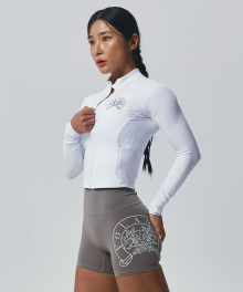 Woman OG Full Zip up Compression [White]