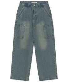 DENIM CARGO PANTS [BLUE]