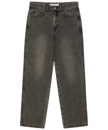 CHAIN TWILL DENIM PANTS [DARK GREY]