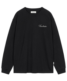 CURSIVE LOGO LONG SLEEVE [BLACK]