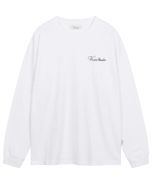 CURSIVE LOGO LONG SLEEVE [WHITE]