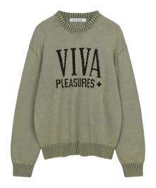 VIVA INTARSIA PULLOVER [KHAKI]