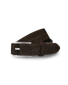 STITCHED SLIM BELT BROWN