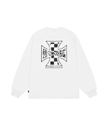 CHECK CROSS LONG SLEEVE - WHITE