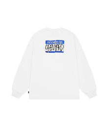 TORN NAME TAG LONG SLEEVE - WHITE