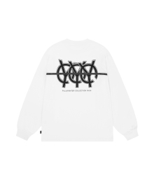 TRIPLE LOGO BACK ZIPPER LONG SLEEVE - WHITE