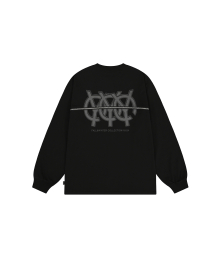 TRIPLE LOGO BACK ZIPPER LONG SLEEVE - BLACK