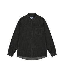 WASHED DENIM SHIRTS - BLACK