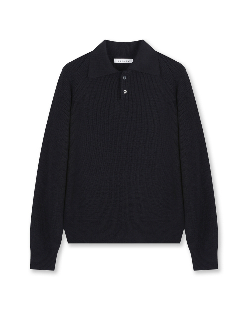 REGULAR FIT COLLAR вязаный NAVY