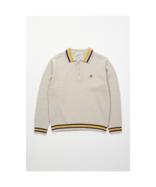 [British Sporting Club] Color mixed polo knit