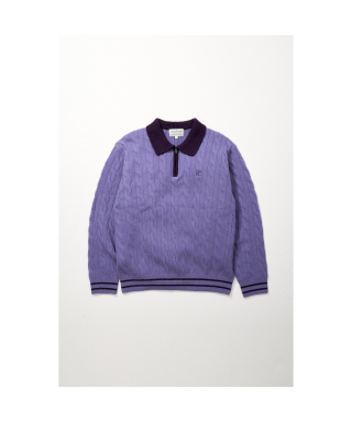 헨리코튼(HENRY COTTONS) [British Sporting Club] Color mixed cable polo knit 상품 이미지