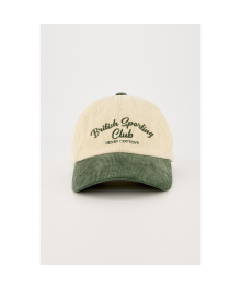 [British Sporting Club] Corduroy two tone ball cap