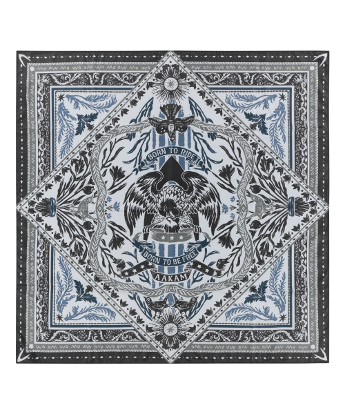 Western Eagle Printed Scarf (Sky Blue)