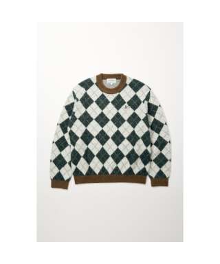 헨리코튼(HENRY COTTONS) [British Sporting Club] Argyle pattern hairy sweater_AHWAW24751GRD 상품 이미지