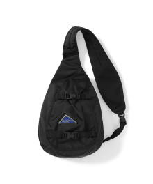 Washed Nylon Sling Bag Black